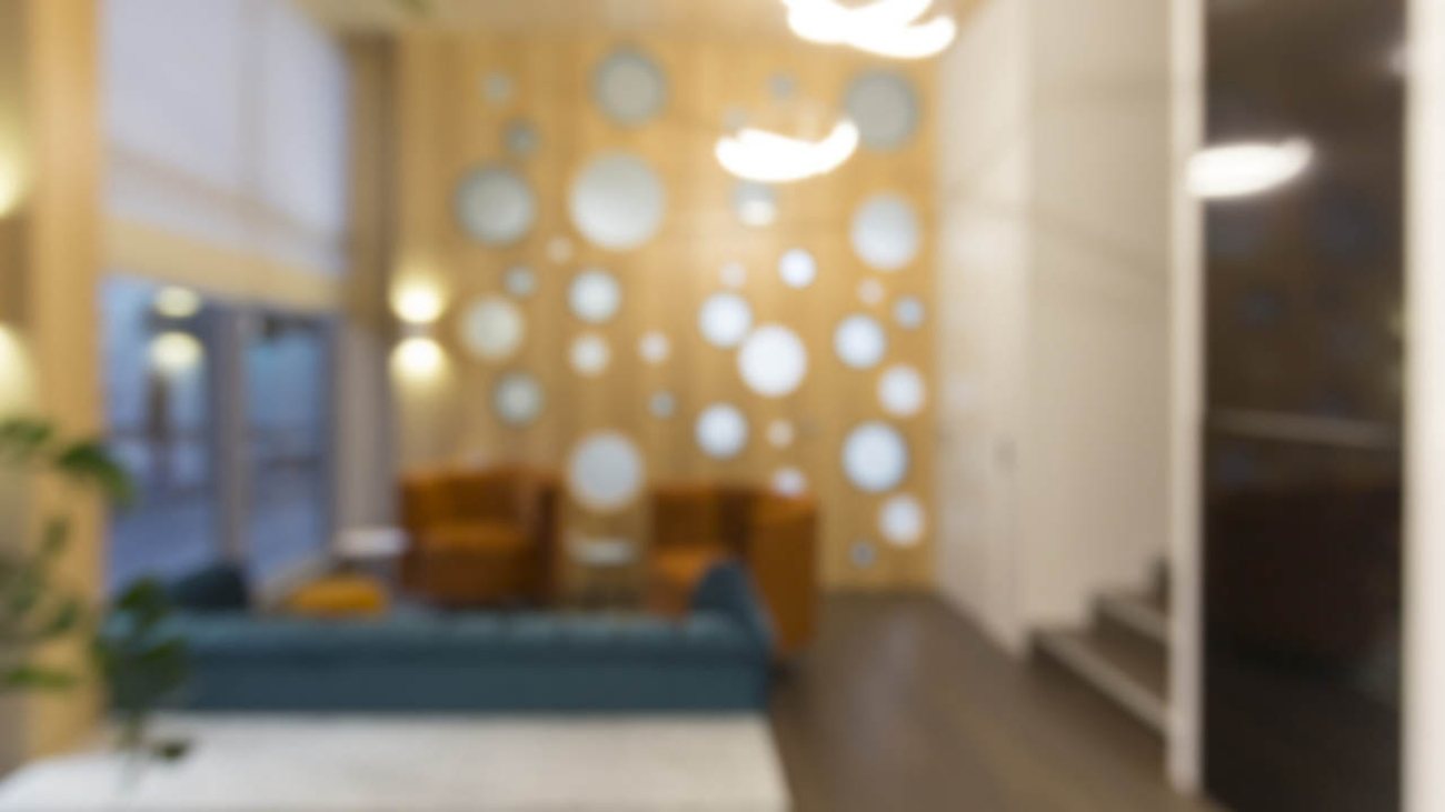 Blurred photo of waiting area for children with parents