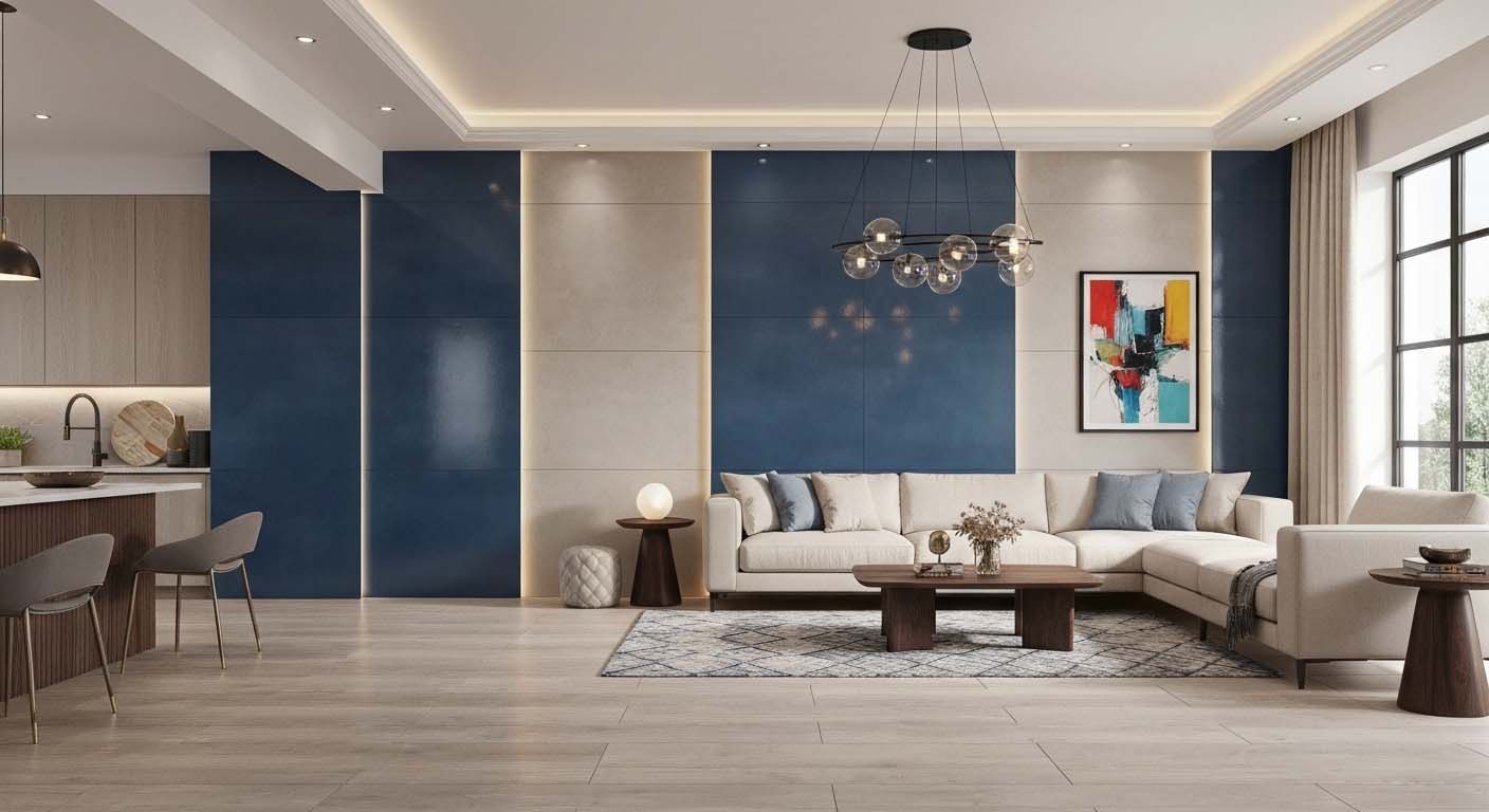 How to choose the right living room wall design tiles and wall panels for open-plan homes