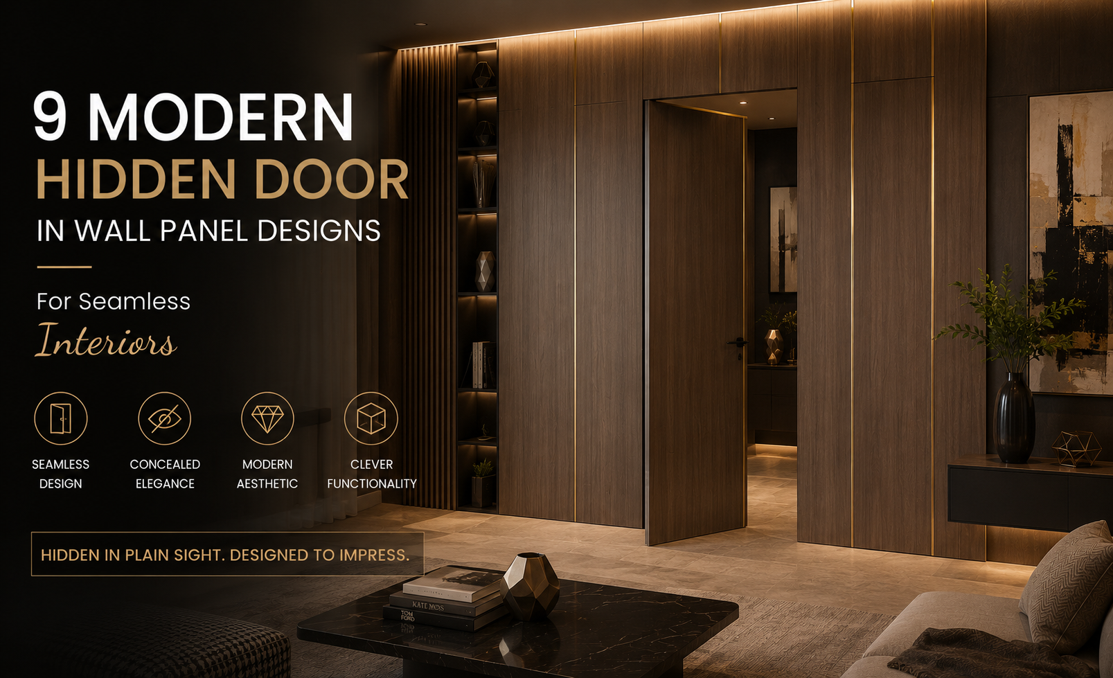 9 Modern Hidden Door in Wall Panel Designs for Seamless Interiors