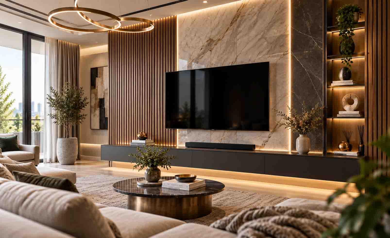 23 Latest Media Wall Designs to Elevate Modern Living Rooms