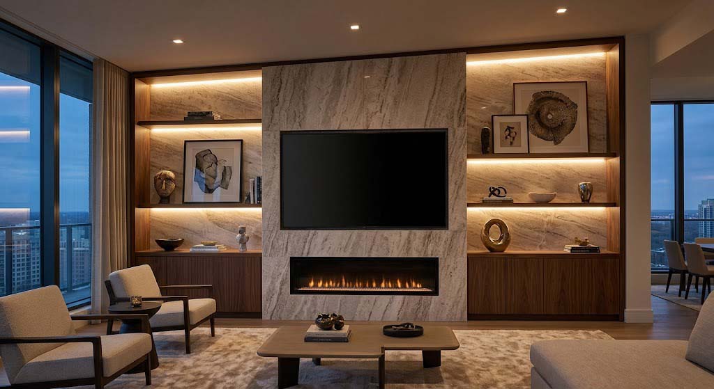 Custom Media Wall Designs for a Luxury Entertainment Space