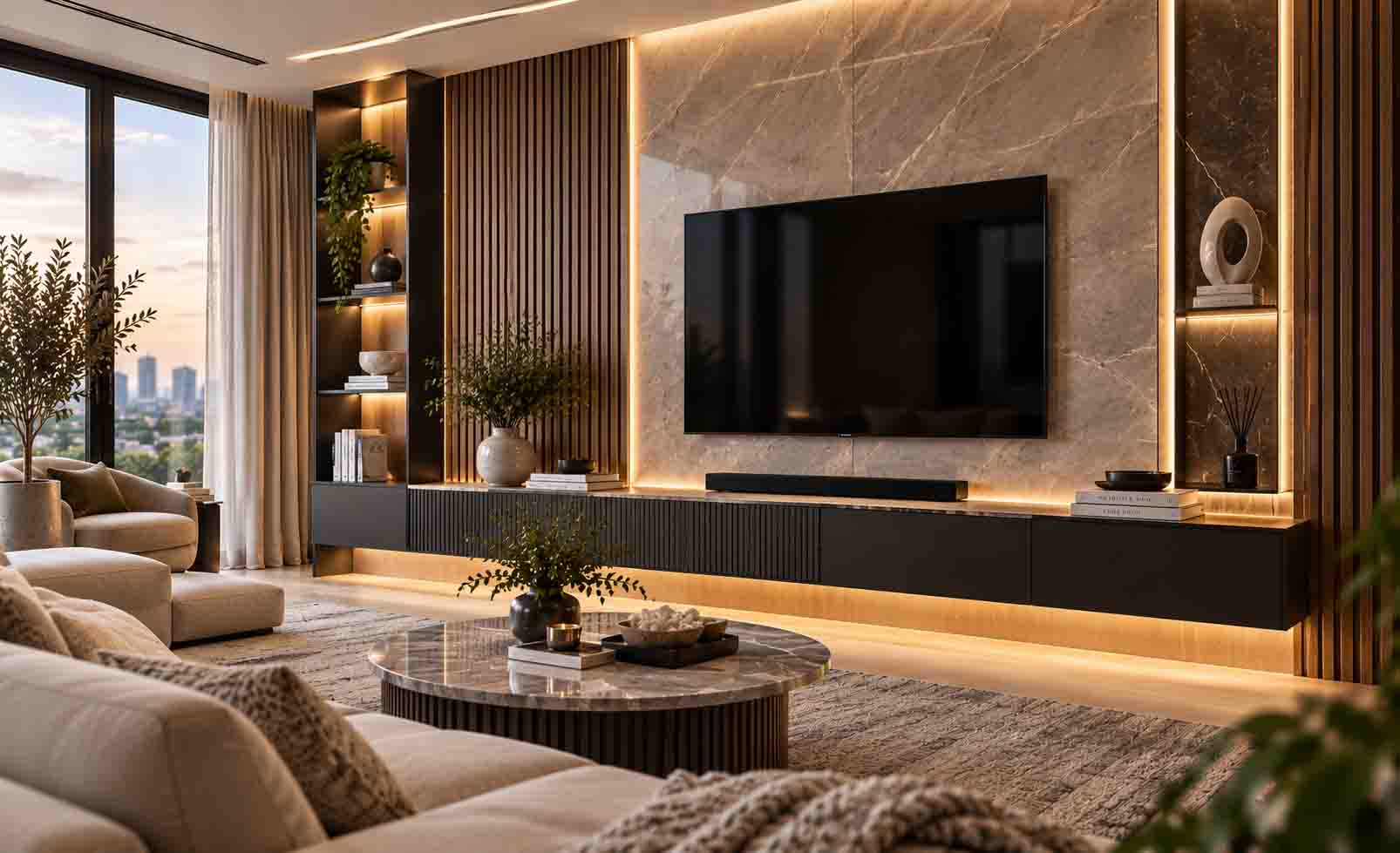 Latest Media Wall Designs to Elevate Modern Living Rooms