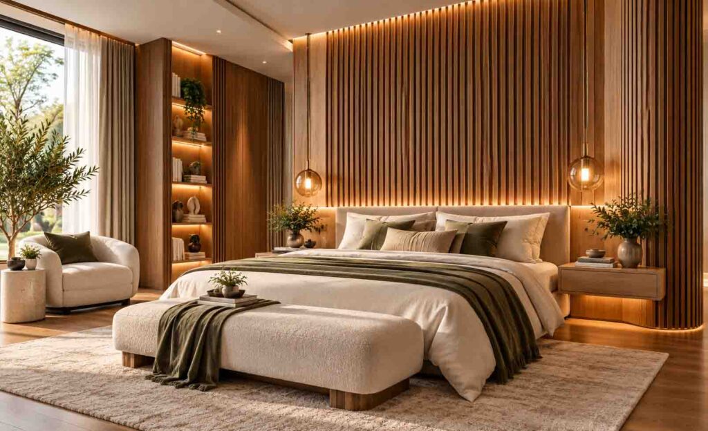 Wood Panels for Bedroom Walls to Create a Luxury Retreat