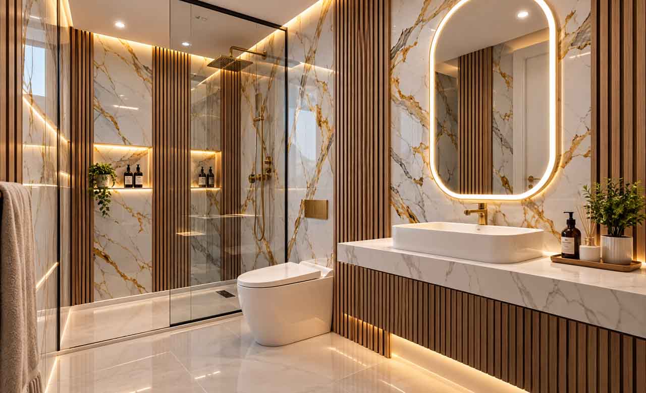 15 Panel Wall PVC Bathroom Ideas for a Modern Makeover