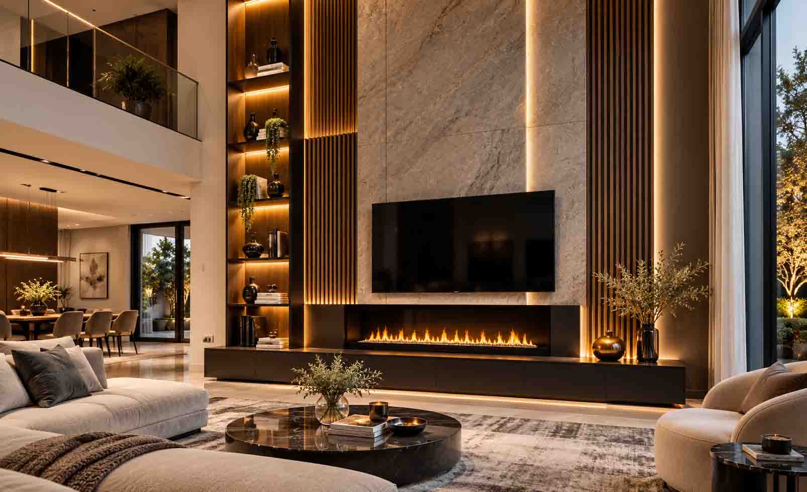 Fireplace TV Wall Design-Stylish Ideas for a Stunning Living Room