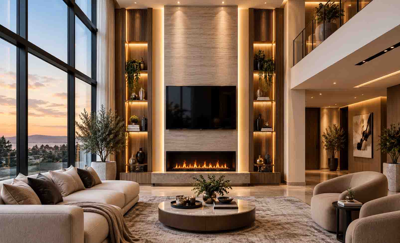 Fireplace TV Wall Design