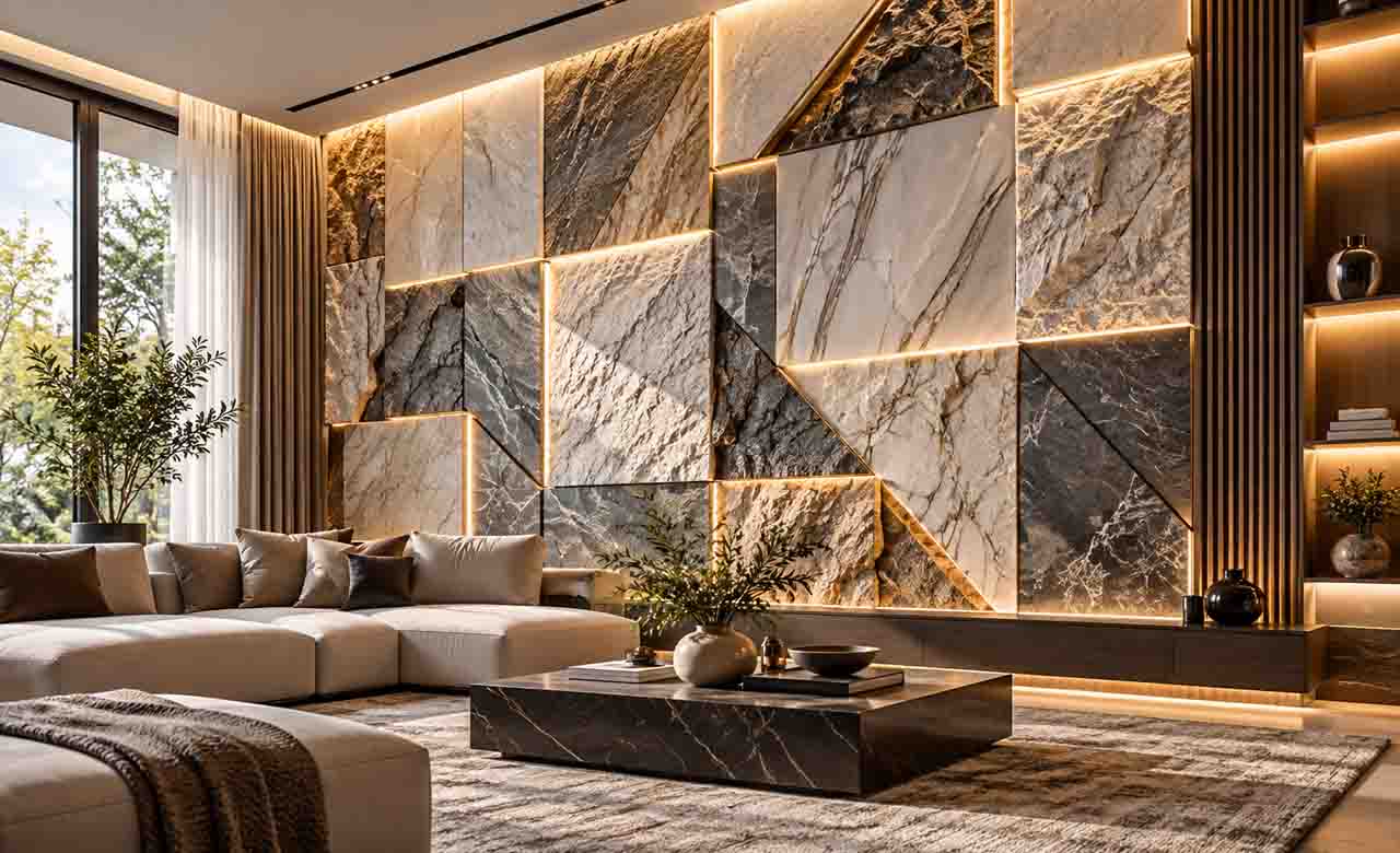 Living Room Wall Tiles Design